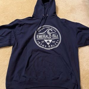 This is a navy blue sweatshirt from North Carolina. It is a double xl.